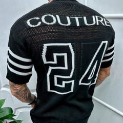 Men's Casual Fashion Round Neck Knitted Back Short-sleeved T-shirt 23923161K