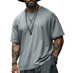 Men's Simple Solid Color Short-Sleeved T-Shirt MTA1952C0P