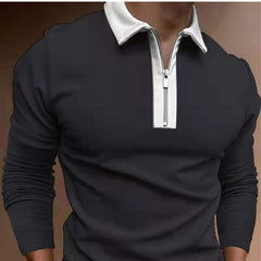 Stylish Half-Zip Polo Shirt For Men - Perfect For Casual And Sporty Looks