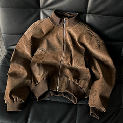 Stylish Brown Bomber Jacket for Men - Perfect for Casual and Outdoor Wear