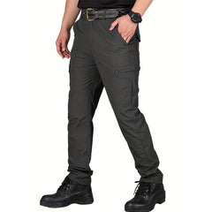 Men's Tactical Cargo Pants with Multiple Pockets and Adjustable Waistband