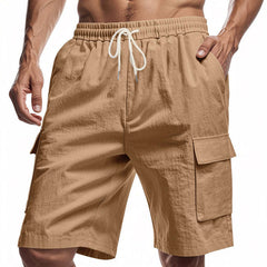 Men's Casual Solid Color Elastic Work Shorts MTA0738D0X