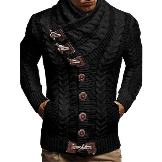 Stylish Cable Knit Cardigan Sweater for Men - Perfect for Casual and Formal Wear