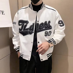 Stylish Embroidered Varsity Jacket for Men - Perfect for Casual and Sporty Looks