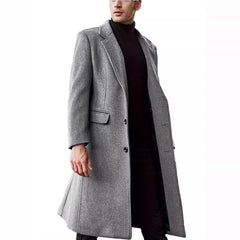 Men's Classic Longline Trench Coat - Stylish and Versatile for All Seasons