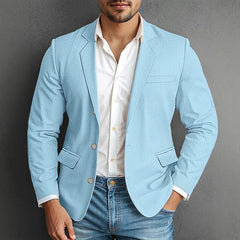 Stylish Light Blue Blazer for Men - Perfect for Spring and Summer Occasions