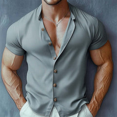 Men's Summer Basic Comfort Short Sleeve Shirt MTA0382D7U