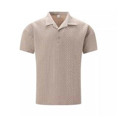 Men's Jacquard Texture Short-Sleeved Polo Shirt 65098598Y