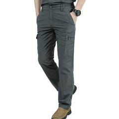 Men's Tactical Cargo Pants with Multiple Pockets and Adjustable Waistband