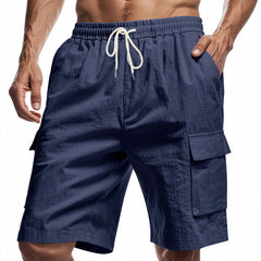 Men's Casual Solid Color Elastic Work Shorts MTA0738D0X