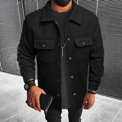 Stylish Men's Brown Jacket With Functional Pockets And Modern Design