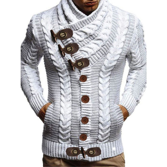 Stylish Cable Knit Cardigan Sweater for Men - Perfect for Casual and Formal Wear