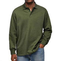 Men's Classic Long Sleeve Polo Shirt - Stylish And Comfortable For Everyday Wear