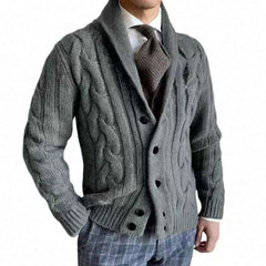 Stylish Cable Knit Cardigan For Men - Perfect For Casual And Formal Occasions