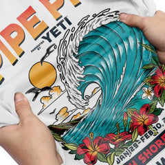 Oversized Men's Retro Surf 2024 Pipe Pro Print T-Shirt