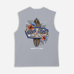 Surf-Inspired Graphic Tank Top for Summer Beach Adventures