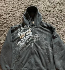 Stylish Graphic Zip-Up Hoodie for Casual Wear