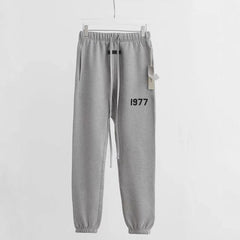 Men's Casual Jogger Pants with 1977 Embroidery - Perfect for Everyday Wear