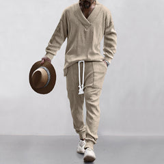 Cozy Knit Sweater and Pants Set for Men - Perfect for Casual and Outdoor Activities