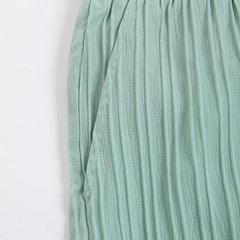 Men's Solid Color Striped Lapel Short Sleeve Shorts Casual Set 63428764X