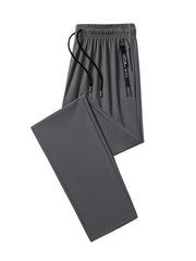 Men's Elastic and Breathable Zipper Pocket Jogger Pants for Active Wear