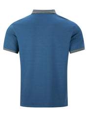 Men's Casual Polo Shirt: Chest Pocket, Collared With Buttons, Color-Block T-Shirt Top