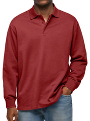 Men's Classic Long Sleeve Polo Shirt - Stylish And Comfortable For Everyday Wear