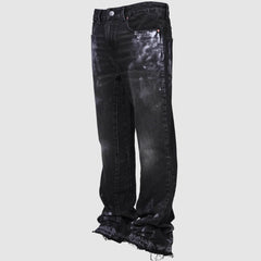 Stylish Tie-Dye Denim Jeans For Men - Perfect For Casual And Trendy Looks