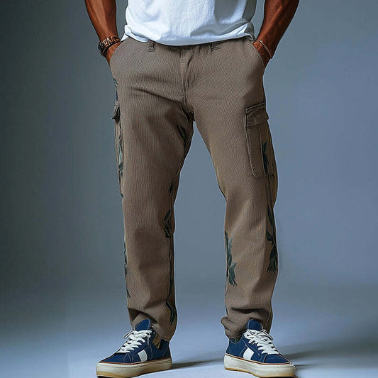 Men's Early Spring Fashion Retro Printed Casual Pants MTA2639C3P