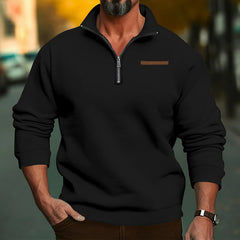 Men's Stylish Half-Zip Pullover Sweatshirt for Casual and Outdoor Wear
