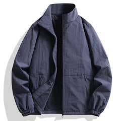 Lightweight Stand Collar Jacket For Men - Perfect For Casual And Outdoor Activities