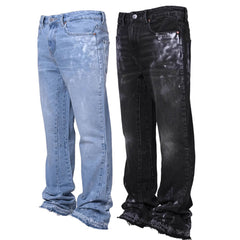 Stylish Tie-Dye Denim Jeans For Men - Perfect For Casual And Trendy Looks
