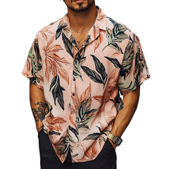 Men's Summer Hawaiian Retro Print Casual Short Sleeve Shirt MTA2260C1U