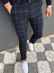 Stylish Plaid Trousers For Men - Perfect For Casual And Formal Occasions