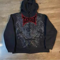 Stylish Graphic Zip-Up Hoodie for Casual Wear
