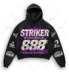 Striker Graphic Hoodie - Perfect for Racing Enthusiasts and Casual Wear