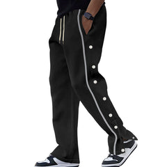 Stylish Side-Button Sweatpants for Men - Perfect for Casual and Sporty Looks