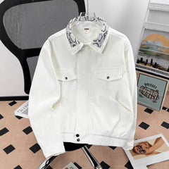 Stylish Snake Print Collar Jacket for Casual and Fashionable Looks