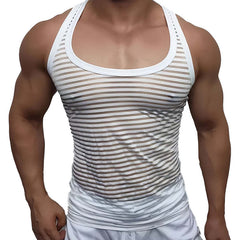 Men's Slim Fit Striped Tank Top MTA1823C8X