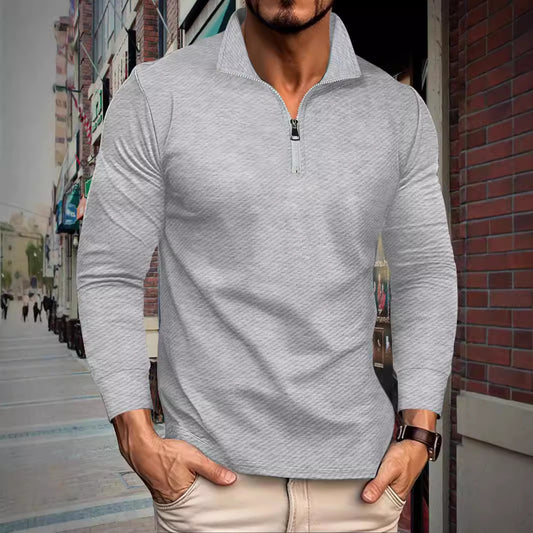 Men's Stylish Quarter-Zip Pullover For Casual And Outdoor Wear