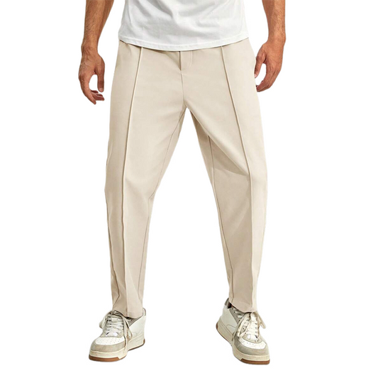 Men's Solid Color Casual Elastic Waist Pants MTA0351D2X