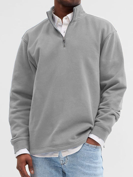 Stylish Quarter-Zip Pullover For Everyday Wear