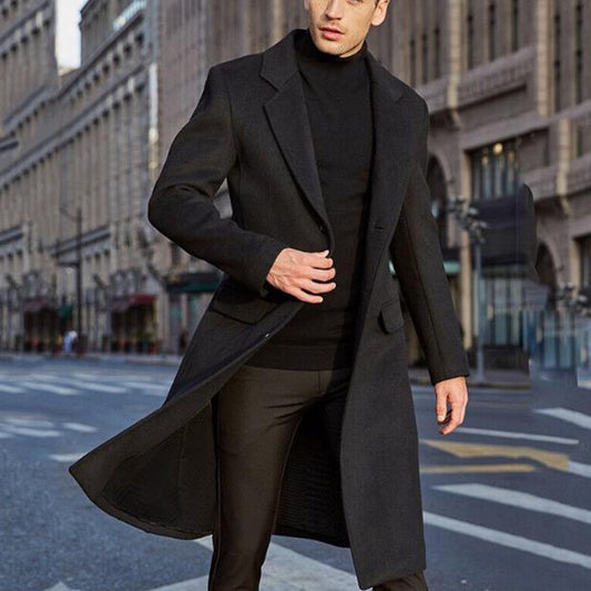 Men's Classic Longline Trench Coat - Stylish and Versatile for All Seasons