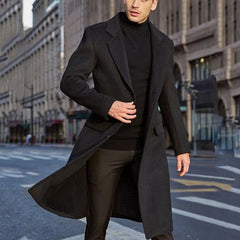 Men's Classic Longline Trench Coat - Stylish and Versatile for All Seasons