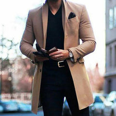 Stylish Men's Longline Overcoat for Modern Gentlemen