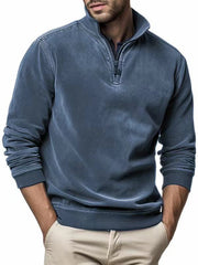 Men's Casual Quarter-Zip Pullover for Everyday Wear