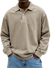 Stylish Long Sleeve Polo Shirt For Men - Perfect For Casual And Everyday Wear