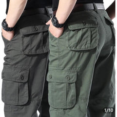 Men's Multi-Pocket Cargo Pants for Outdoor Adventures