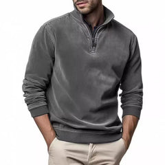 Men's Casual Quarter-Zip Pullover for Everyday Wear