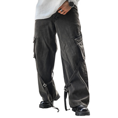 Men's Fashion Washed Loose Multi-pocket Jeans MTA0192D4Z